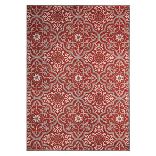 Treasure Garden RG-284-175-35 Mosaic Rug 5'3" X 7'4" Ruby