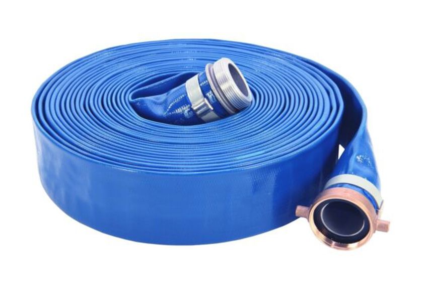 Abbott Rubber 1148-3000-50 Discharge Hose 50 Ft 3 Lay-Flat Assembly 80 PSI PVC