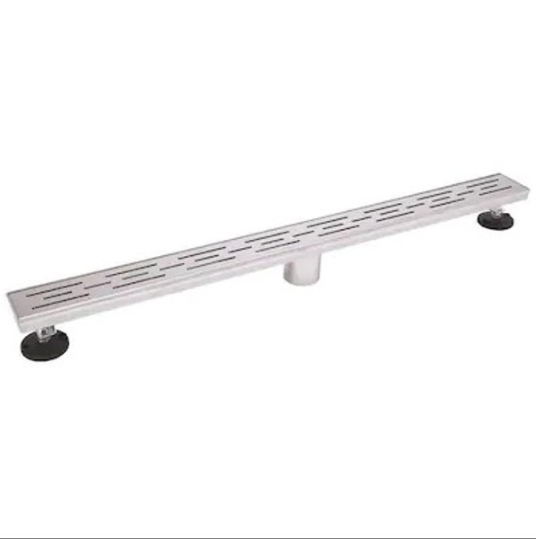 B&K Faucets 133-001G01 Linear Drain 24 In Polished Chrome