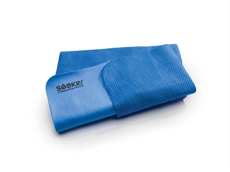 Weather Tech 8ASOAKER2 Drying Towel Blue with Clear Poly Storage Box