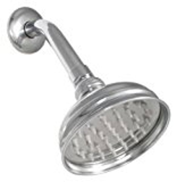 LDR Industries 5201045CP Brass Shower Head 4.1 In 1-Spray Chrome