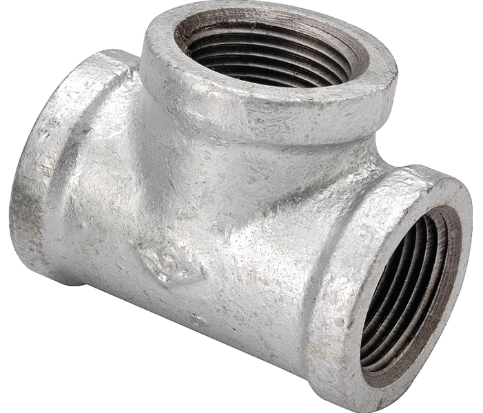 ProSource 11A-1G Threaded Pipe Tee 1 In Schedule 40 Malleable Iron Galvanized