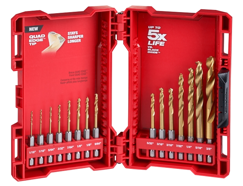 Milwaukee 48-89-4670 Drill Bit Set 15PC Red Titanium