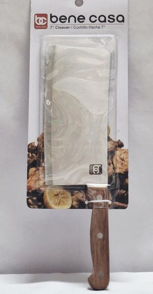 MBR Industries BC-74760 Cleaver 7 In Rosewood Handle Stainless Steel Blade