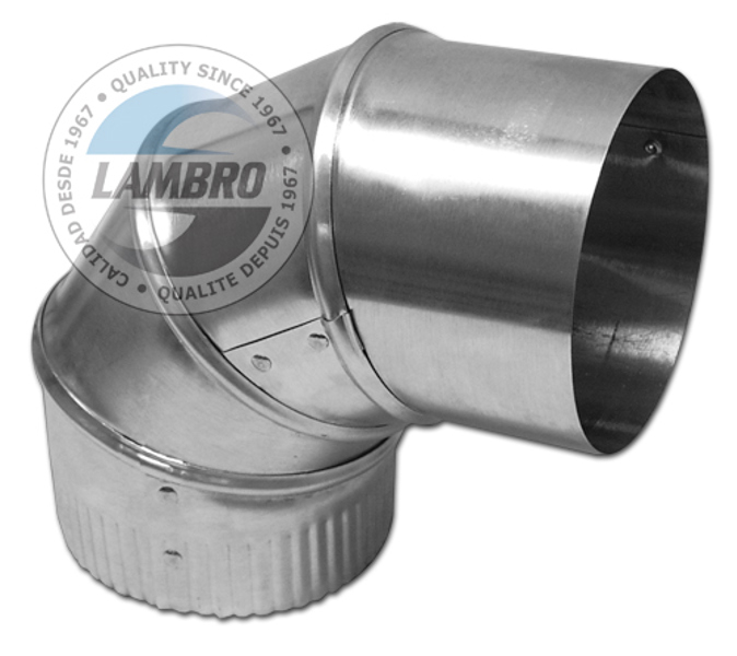 Lambro Industries 433 Adjustable Elbow 6 In Aluminum