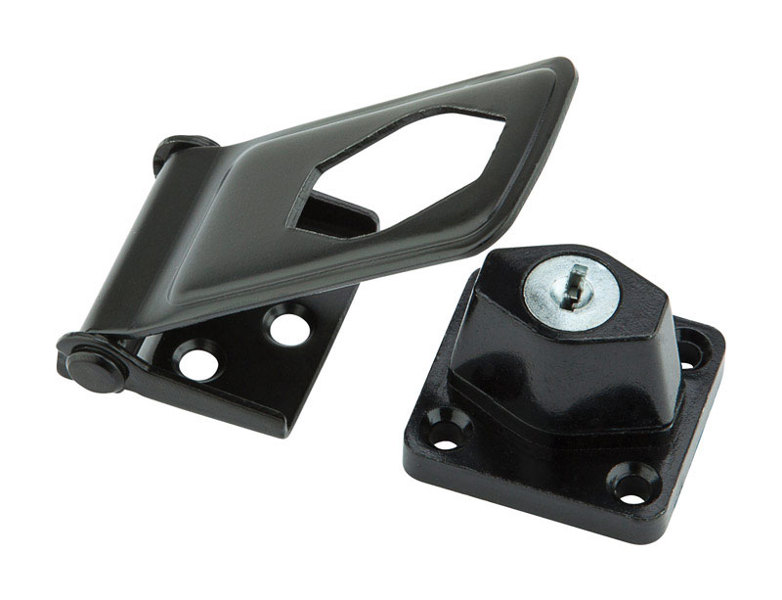 National Hardware N102-802 Locking Hasp 3-1/2 In Black Steel