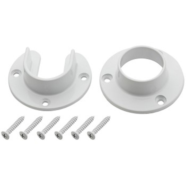 National Hardware S822-083 Flange Set White Closet Set Zinc