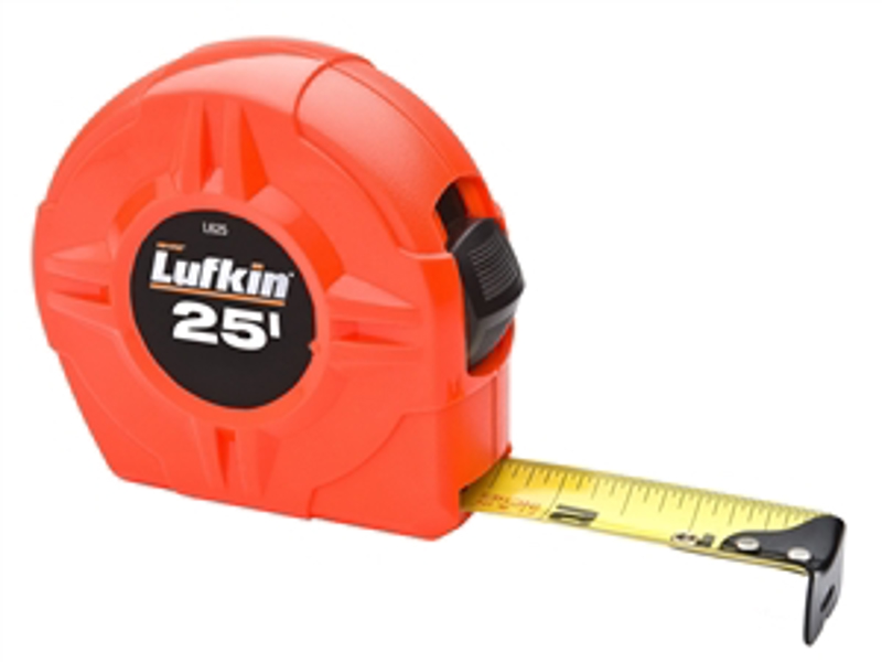Lufkin L625N Tape Measure 1 In x 25 Ft High Strength Plastic Orange Blade Steel