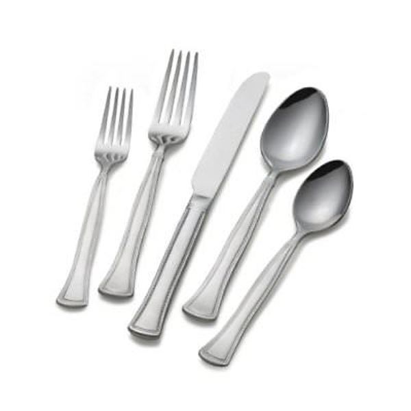 Lifetime Brands 5121258 20 Piece Flatware Set Chadwick Bead Gourmet Basics
