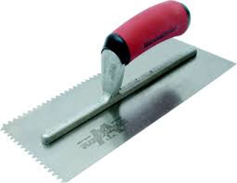 Marshalltown 15808 Notched Trowel 1/4X3/16 V-DuraSoft Handle