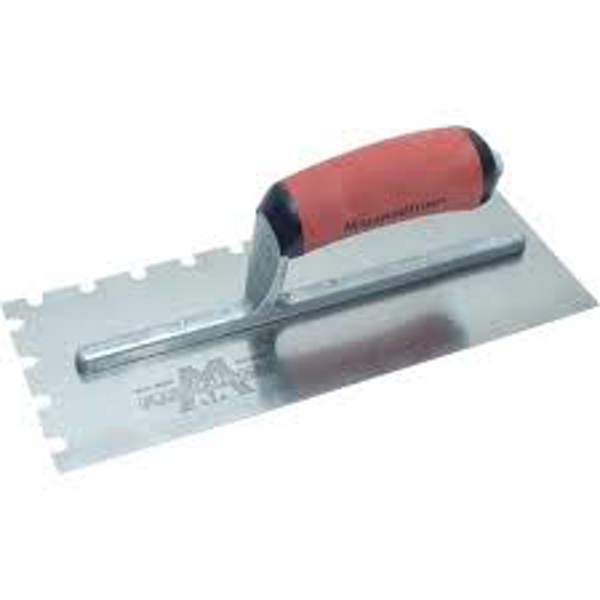 Marshalltown 15820 Notched Trowel 3/8X3/8X3/8 Square Durasoft Handle
