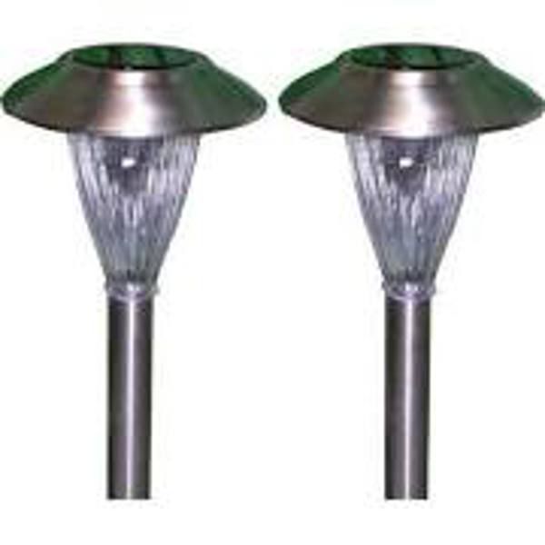 Alpine Corporation QLP638BB Pathway Light Stainless Steel Solar