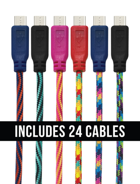 ARIES MANUFACTURING DIV GP-XL-BRD-M Braided Micro USB Cable