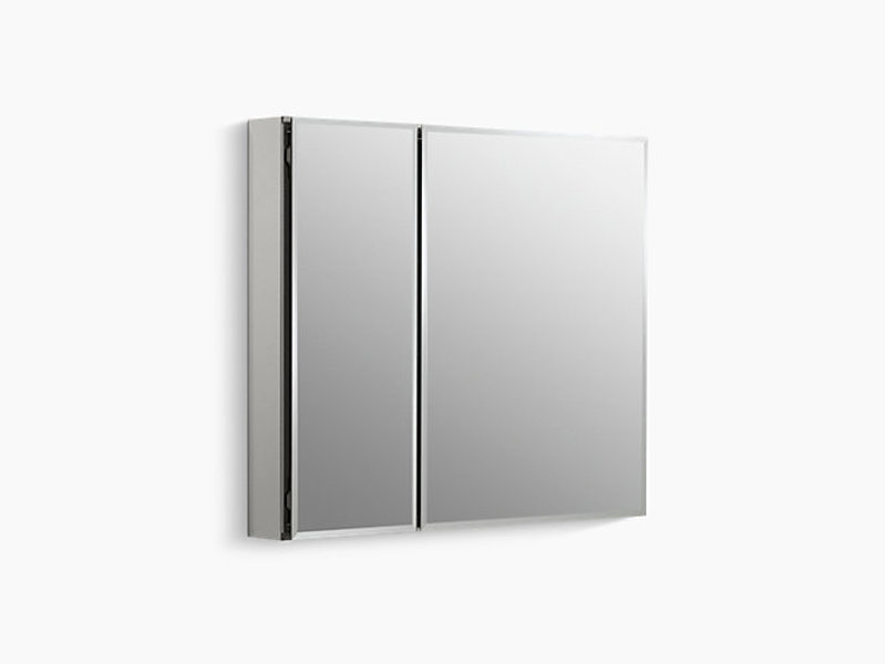 Kohler CB-CLC3026FS Medicine Cabinet 30 In Width 26 In Height Aluminum Two-Door Mirrored Doors Beveled