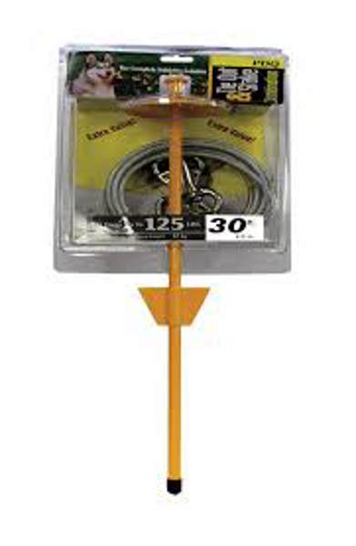 BOSS PET PRODUCTS Q5730DOM99 X Large Tie Out 30 Ft with Stake Metal