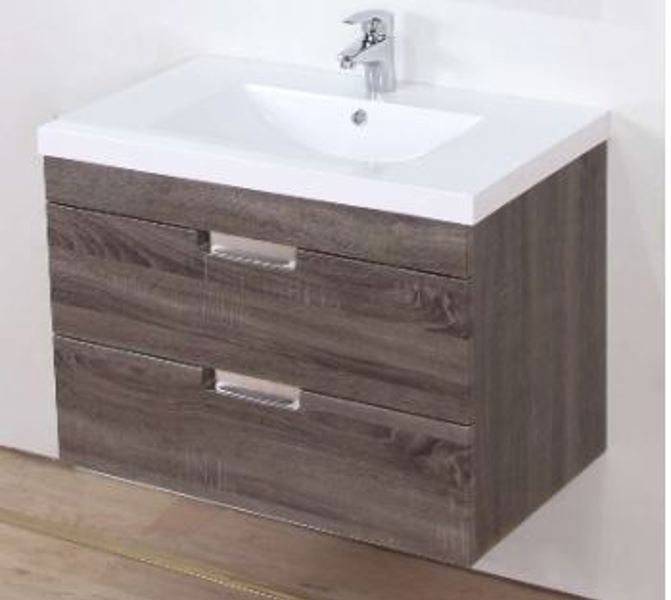 PRIELE VAMALFI36RU Vanity Wall Hung 36 In Rustic Ash with Medicine Cabinet