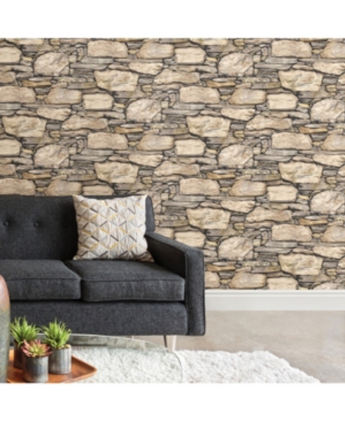Brewster Home Fashion NU2065 Peel and Stick Wallpaper Hadrian Stone