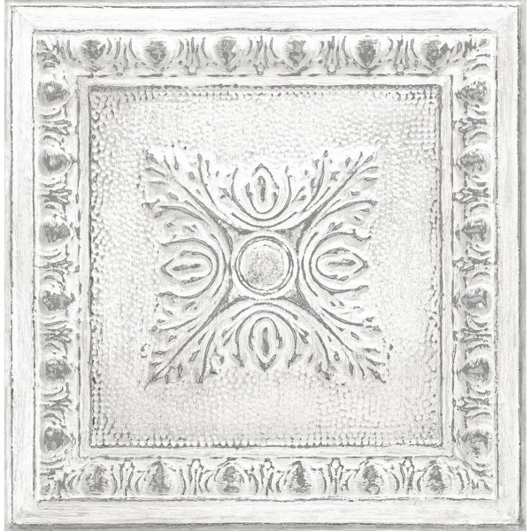 Brewster Home Fashion NU2495 Peel and Stick Wallpaper Reclaimed Tin