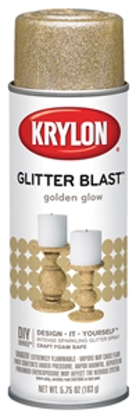KRYLON K03801A00 Golden Glow Craft Glitter Blast Spray Paint 5.75 Oz Gold
