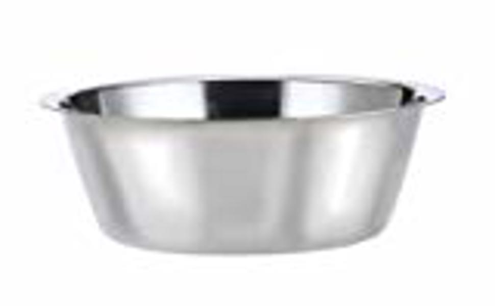 BOSS PET PRODUCTS ZW150 Pet Bowl Dish 5 Qt Capacity Stainless Steel Heavy Mirror Finish