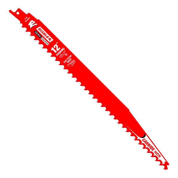 Diablo DS1203CP3 Saw Blade 12 In 3 TPI Straight Tapered Reciprocating 1 In Steel Body Carbide