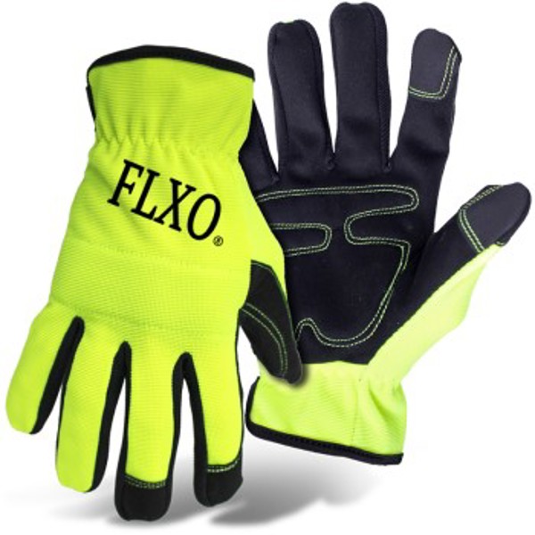 BOSS MFG CO 901M Medium Hi-Viz Gloves Green Synthetic Leather