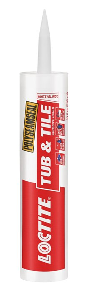Loctite 2154739 Adhesive Caulking 10 Oz Tub and Tile Plastic Cartridge Sweet 155 DE