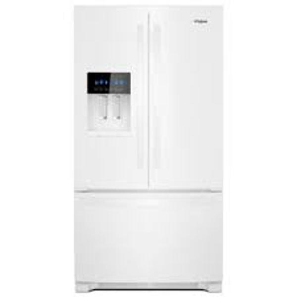 Whirlpool WRF555SDHW French Door Refrigerator White Ice and Water Dispenser