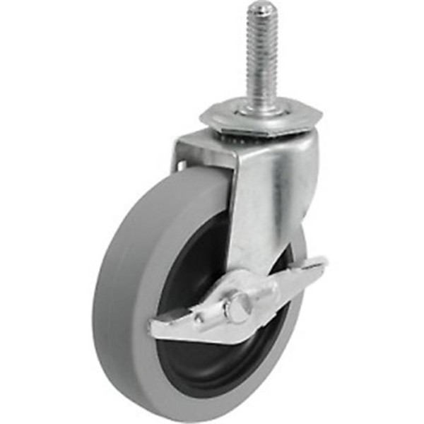 Shepherd Hardware 3266 Swivel Caster with Brake 3 In 110 Lb Capacity Gray