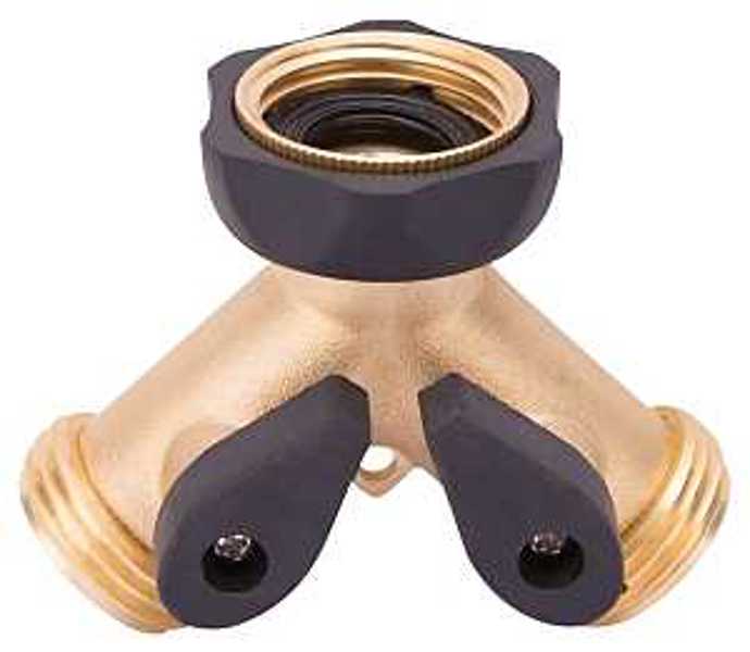 Landscapers Select GB9105A3L Hose Y-Connector with Shut Off Brass