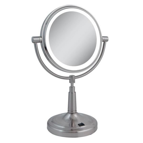 ZADRO LEDV45 Cordless Vanity Mirror 1X/5X Satin Nickel