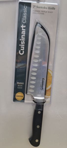 Cuisinart/Waring C77TR-7SAN Forged Santoku Knife 7 In Stainless Steel Knife Blade Cover