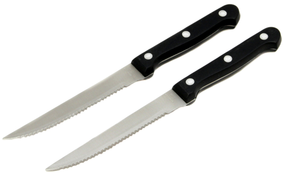 Chef Craft 21132 2 Pack Steak Knife 4-1/2 In Stainless Steel Blade ABS Handle