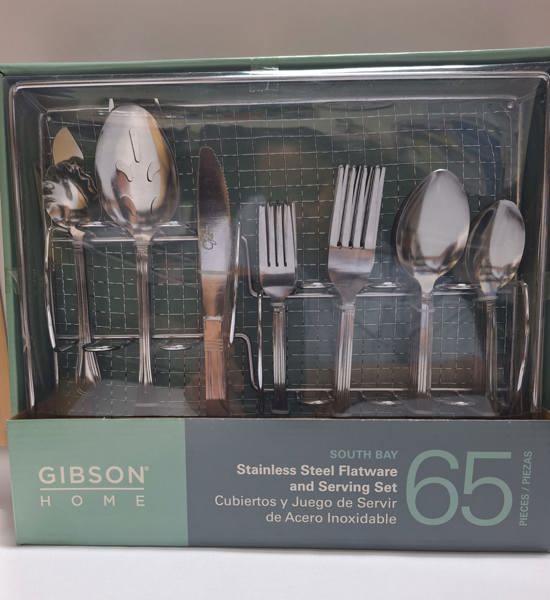 Gibson Overseas Inc 111958.65 Flatware Set 65 Pc Stainless Steel