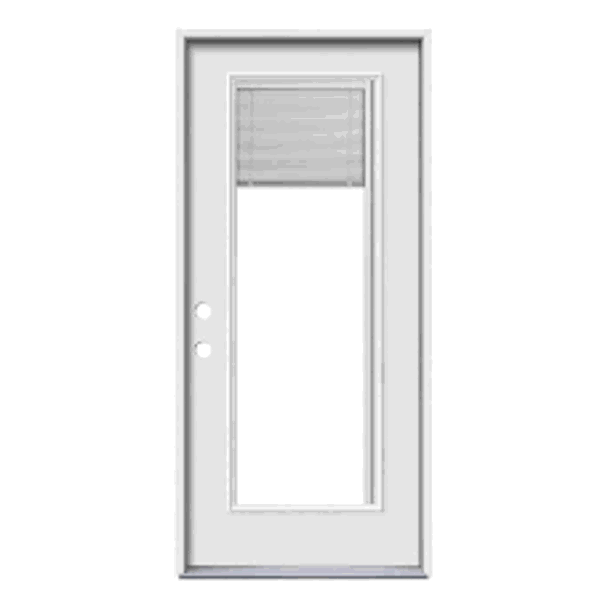JELD-WEN 1LMBFG3068 Fiberglass Full Lite Mini Blind Door 3/0 X 6/8