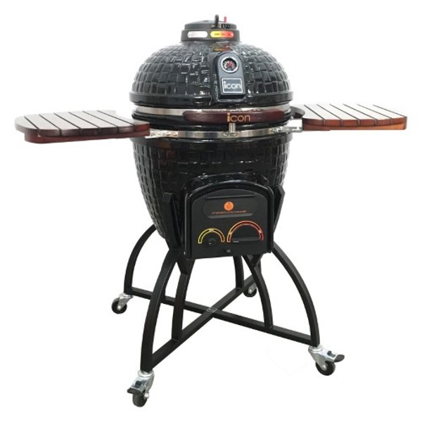VISION GRILLS CG-401BOCCSB2-A Charcoal Grill 604 Sq In Cooking Area Black with Cover
