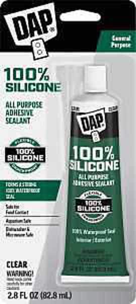 DAP INC 7079800755 Clear Adhesive 2.8 Oz 100% Silicone