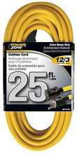 TW123Y25 25 Ft Yellow Extension Cord