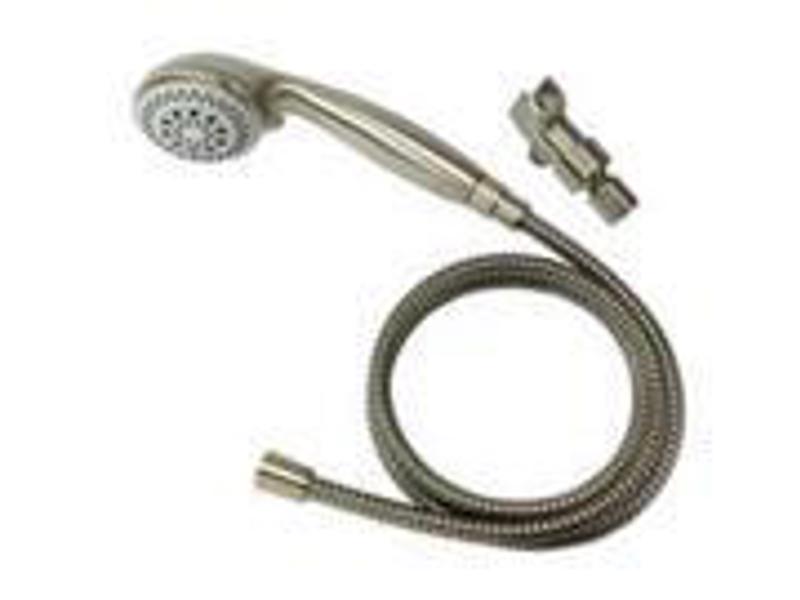 Boston Harbor 1874957 Hand Held Shower Head 5 Spray Functions Plastic Brushed Nickel