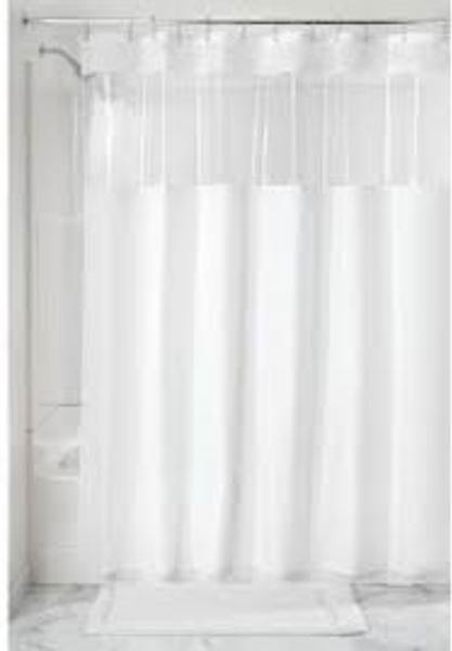 Interdesign 26621 Shower Curtain Poly View  White Clear