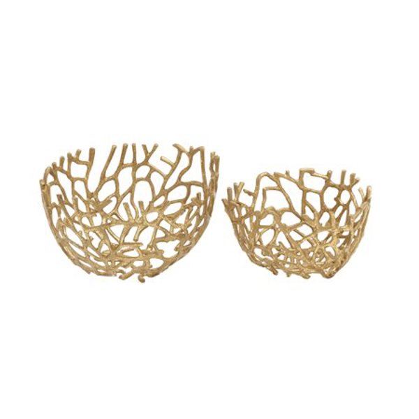 UMA 24104 2 Piece Aluminum Decorative Bowl Simply Distinctive