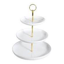 PTE-C3 Tray Coupe 3-Tier White Porcelain
