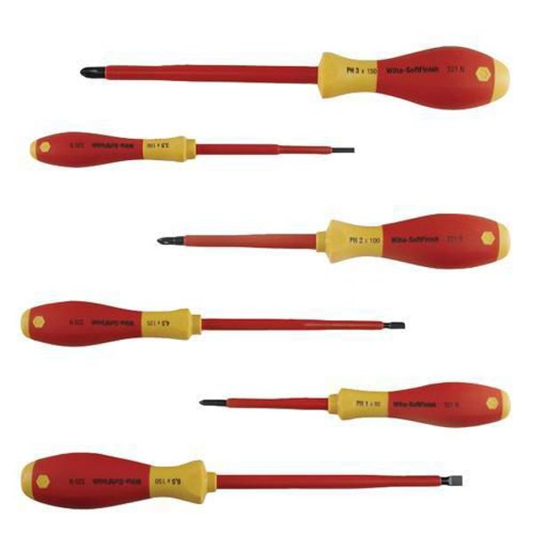 WIHA QUALITY TOOLS 32092 6 Piece Insulated Slotted and Phillips Tool Set