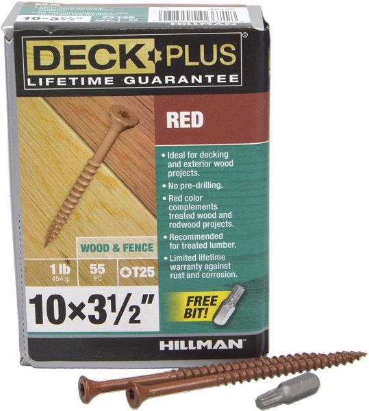 Hillman Group 48435 Deck Screw 1 Lb Red