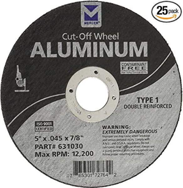 Mercer Abrasives 631030 Cut Off Wheel 5 X .045 7/8 Aluminum