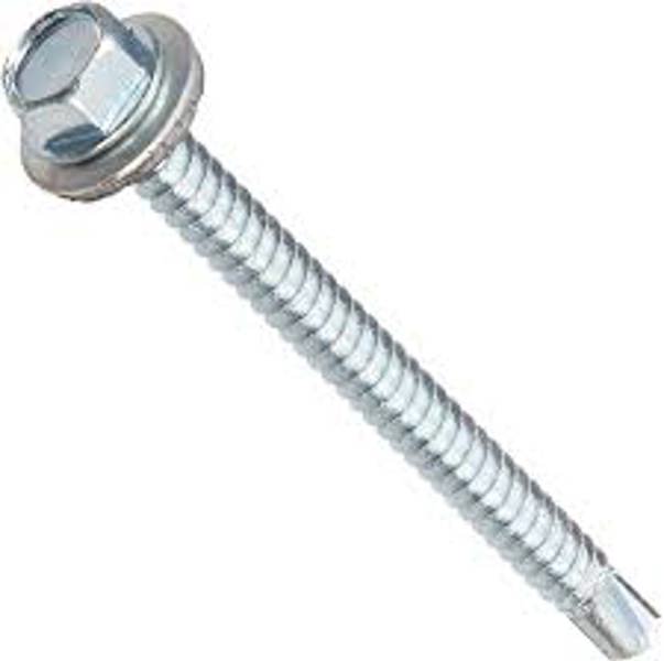 Hillman Group 561065 Self Drilling Screw 1/4-14 X 3 Neoprene Washer