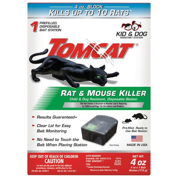 Scotts Company 0370510 Tomcat Rat and Mouse Killer Disposable Station Child and Dog Resistant