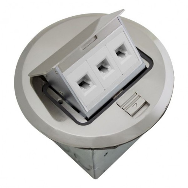 Orbit FLBPU-L-R-SS Floor Box Pop-Up with Low Voltage Stainless Steel