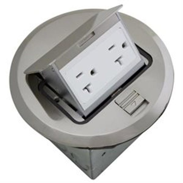 Orbit FLBPU-D-R-SS Floor Box Pop-Up with Duplex Receptacle Stainless Steel