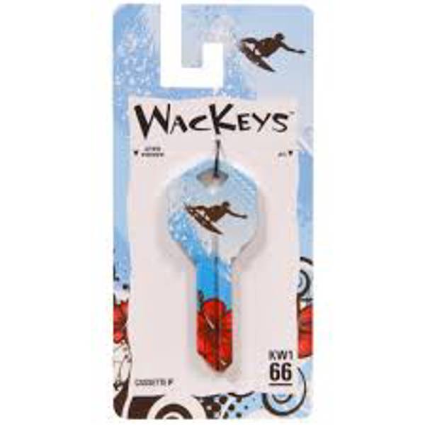 Hillman Group 88764 Universal Single Sided Key Blank Wackey Surfer 66-KW1-SURFER for House/Office